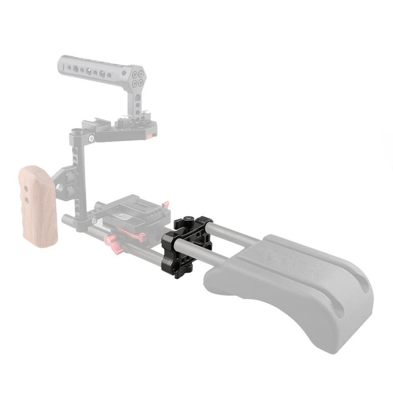 CAMVATE 15mm Rod Offset Raiser Clamp for Shoulder Rig Railblock System (Black Thumbscrew) - 1690 - Image 4